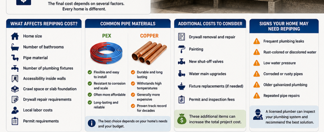 How Much Does a Whole-Home Repipe Cost?