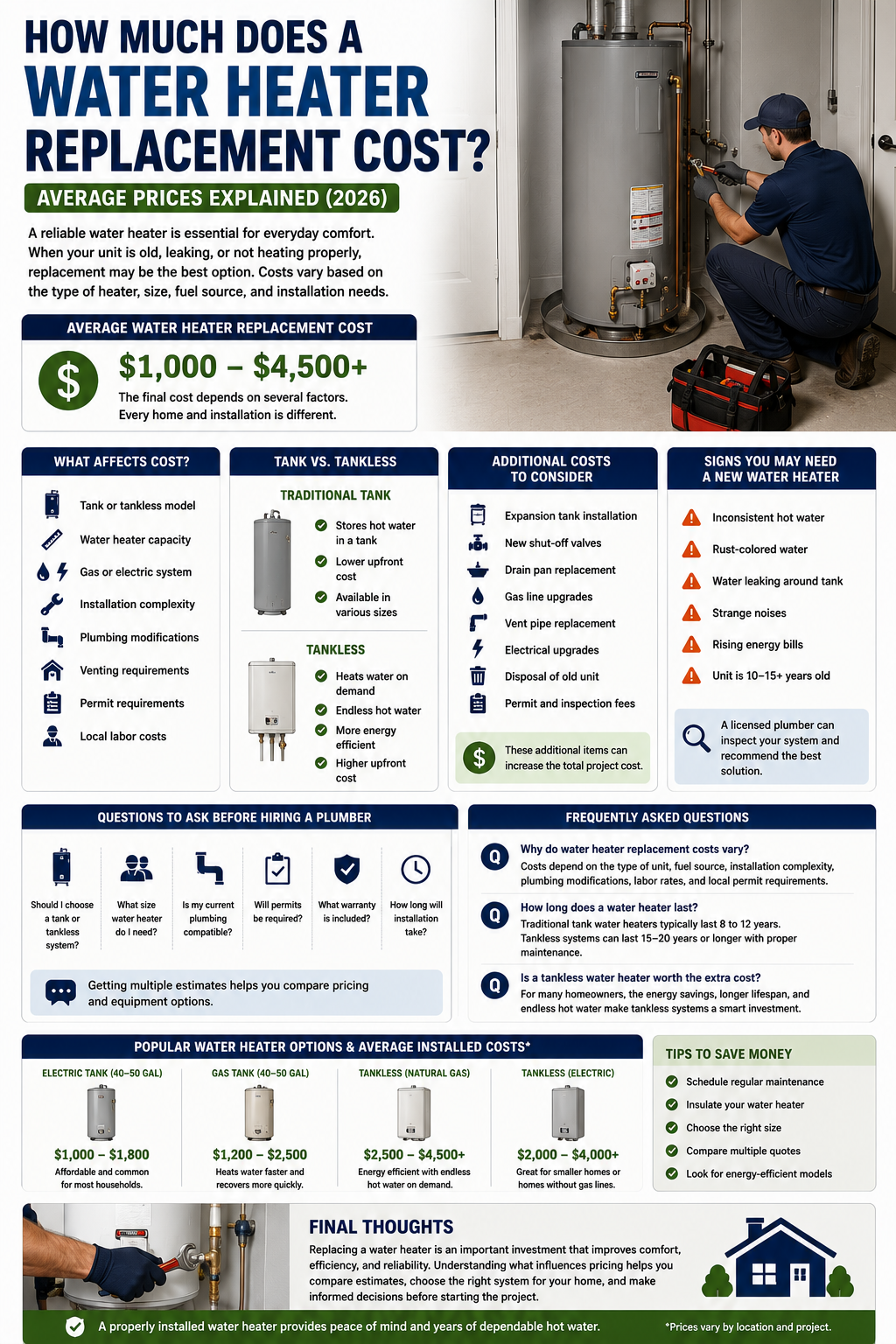 How Much Does a Water Heater Replacement Cost?