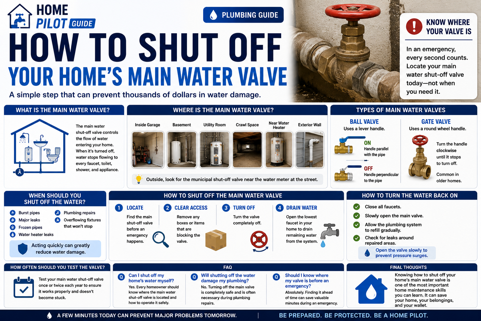 How to Shut Off Your Home’s Main Water Valve