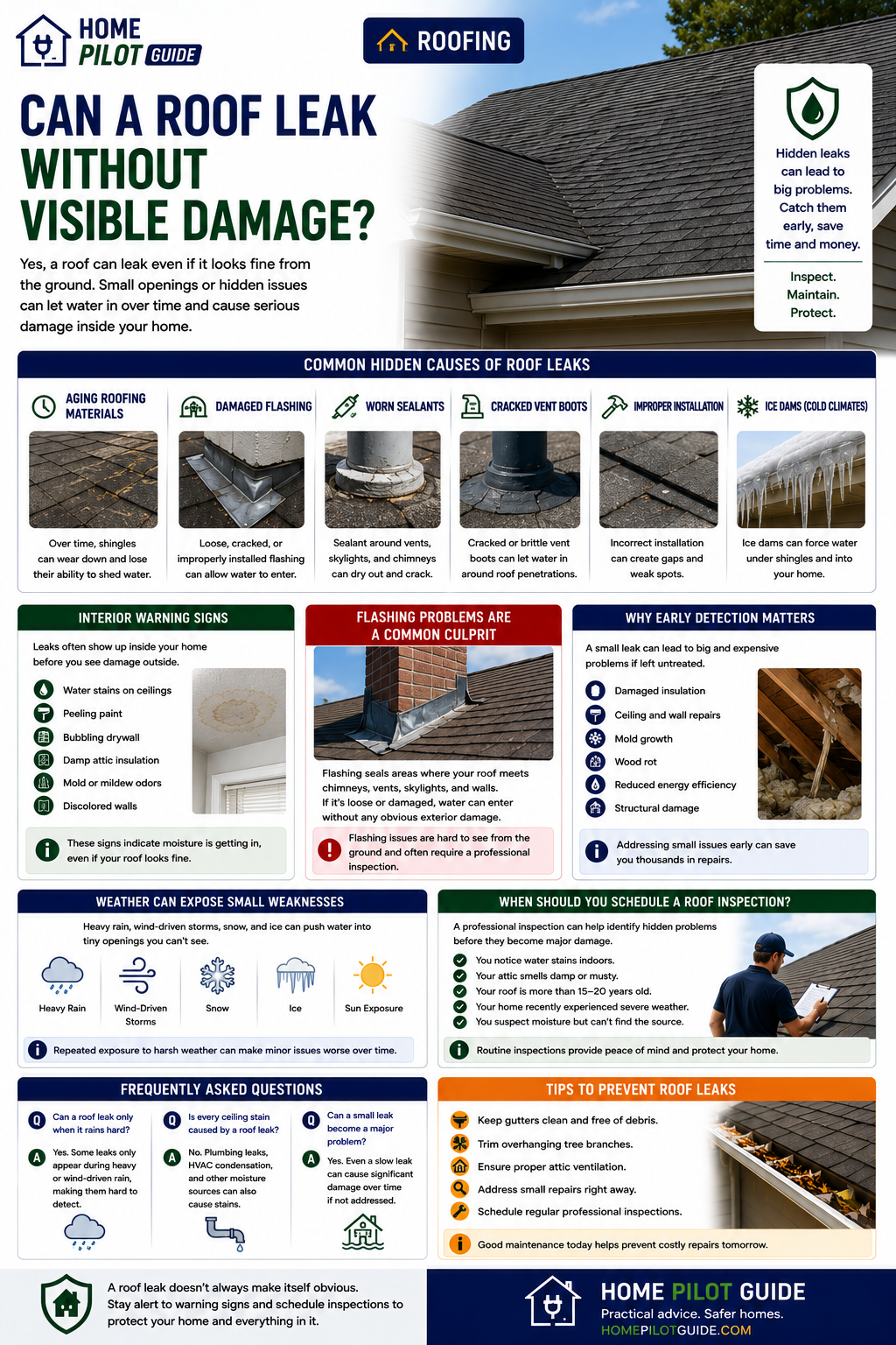 Can a Roof Leak Without Visible Damage?