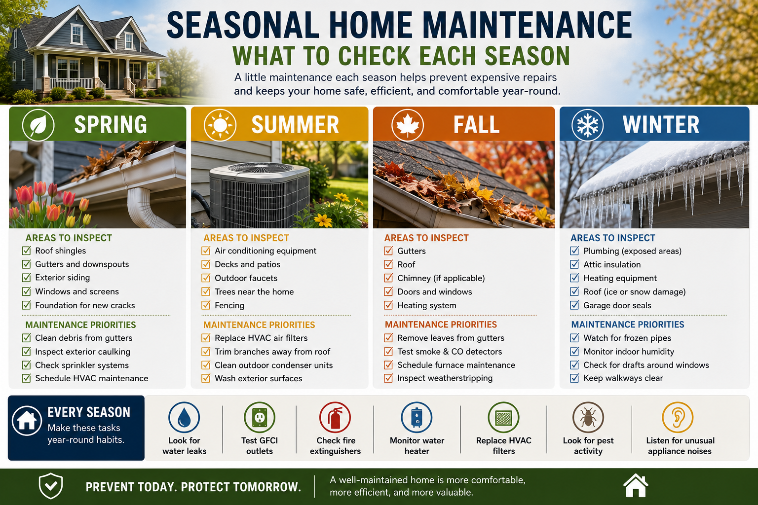 Seasonal Home Maintenance: What to Check Each Season