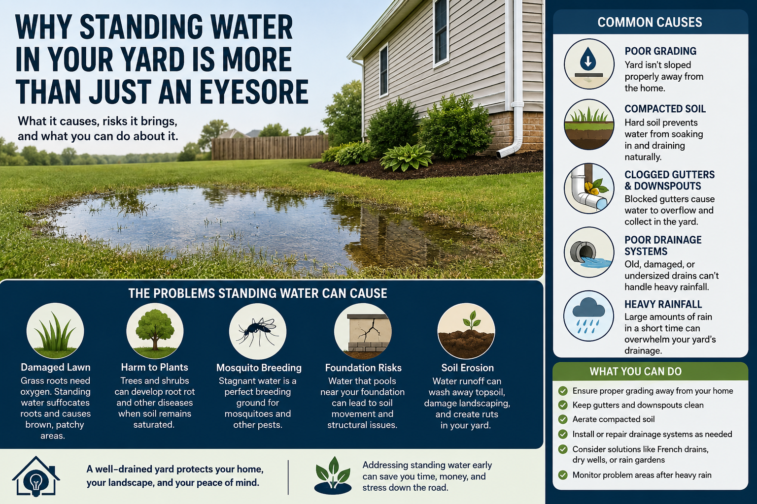 Why Standing Water in Your Yard Is More Than Just an Eyesore